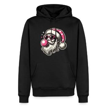 Coole Sigma Santa Weihnachtsfreude - Männer Premium Bio Hoodie - Schwarz - Vorne - Nico (187cm)