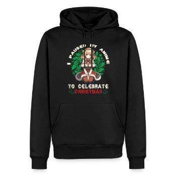 Anime Weihnachten Kawaii Feier - Männer Premium Bio Hoodie - Schwarz - Vorne - Nico (187cm)