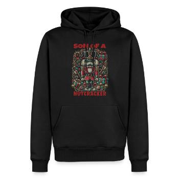 Son of a Nutcracker Christmas Artwork - Men’s Premium Organic Hoodie - black - Front - Nico (187cm)