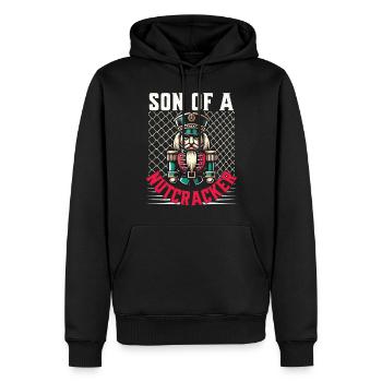 Son of a Nutcracker Christmas Humor - Men’s Premium Organic Hoodie - black - Front - Nico (187cm)