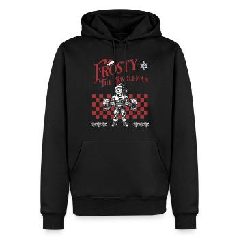 Frosty the swoleman Weihnachtsspaß Fitness Design - Männer Premium Bio Hoodie - Schwarz - Vorne - Nico (187cm)