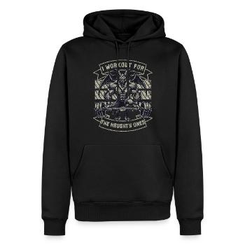 Krampus Trainiert Für Die Unartigen - Männer Premium Bio Hoodie - Schwarz - Vorne - Nico (187cm)