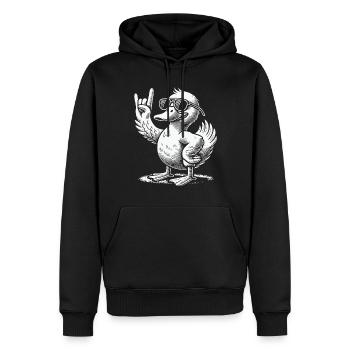 Lustige Ente Rock Musik Festival Konzert - Männer Premium Bio Hoodie - Schwarz - Vorne - Nico (187cm)