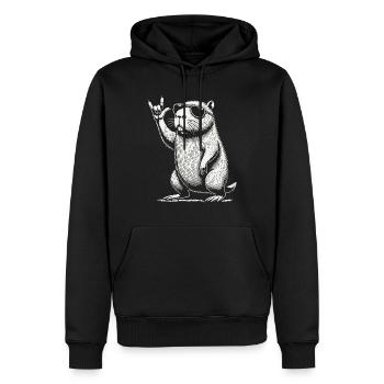 Musique Rock Heavy Metal Festival Capybara - Sweat à capuche Premium bio Homme - noir - Devant - Nico (187cm)