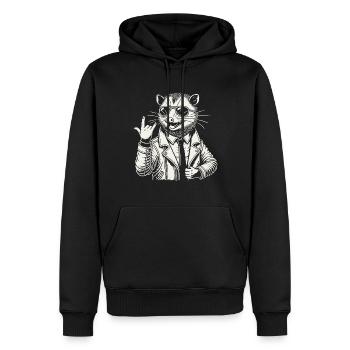 Festival de musique rock heavy metal Opossum - Sweat à capuche Premium bio Homme - noir - Devant - Nico (187cm)
