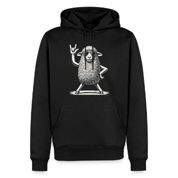 Heavy Metal Festival Rock Musik Konzert Schaf - Männer Premium Bio Hoodie - Schwarz - Vorne - Nico (187cm)