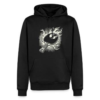 Flaming Table Tennis Racket Table Tennis - Men’s Premium Organic Hoodie - black - Front - Nico (187cm)