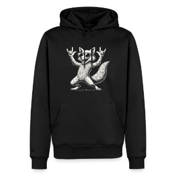 Rock Musik Lustiger Fuchs Konzert - Männer Premium Bio Hoodie - Schwarz - Vorne - Nico (187cm)