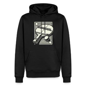 Tischtennisschläger Kunstvolle Darstellung - Männer Premium Bio Hoodie - Schwarz - Vorne - Nico (187cm)