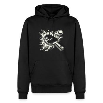 Raquettes de tennis de table Flammes Jeu de tennis de table - Sweat à capuche Premium bio Homme - noir - Devant - Nico (187cm)