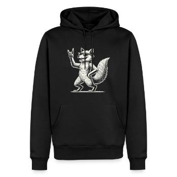Musique Rock Heavy Metal Festival Fuchs - Sweat à capuche Premium bio Homme - noir - Devant - Nico (187cm)