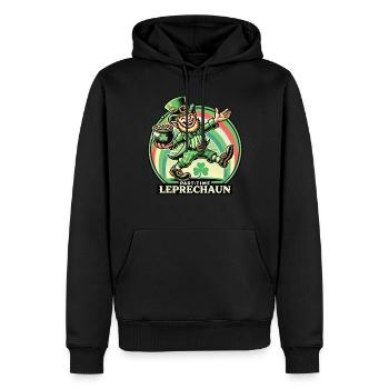Part-time Leprechaun St. Patrick's Day Fun - Men’s Premium Organic Hoodie - black - Front - Nico (187cm)