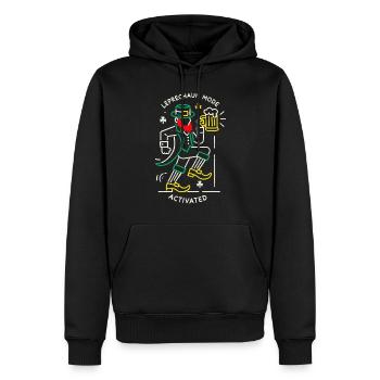 Leprechaun Mode Activates St. Patrick's Day Celebration - Men’s Premium Organic Hoodie - black - Front - Nico (187cm)