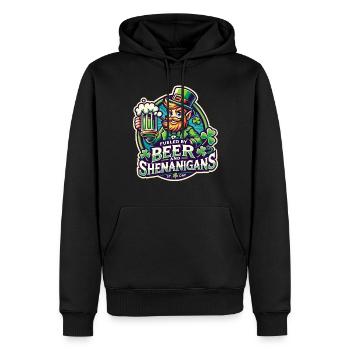 Bière et manigances de la Saint-Patrick - Sweat à capuche Premium bio Homme - noir - Devant - Nico (187cm)