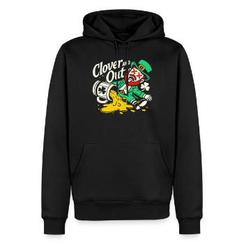 St. Patrick's Day Clover And Out Spaß - Männer Premium Bio Hoodie - Schwarz - Vorne - Nico (187cm)