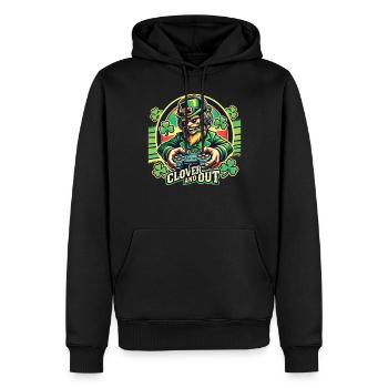 clover and out Gamer St. Patrick's Day Spaß - Männer Premium Bio Hoodie - Schwarz - Vorne - Nico (187cm)