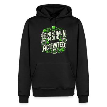 Le mode lutin active la célébration de la Saint-Patrick - Sweat à capuche Premium bio Homme - noir - Devant - Nico (187cm)