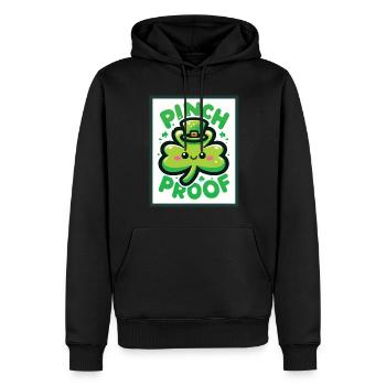 Shamrock Pinch Proof Saint-Patrick Fun - Sweat à capuche Premium bio Homme - noir - Devant - Nico (187cm)