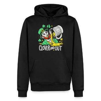 clover and out St. Patrick's Day Spaß - Männer Premium Bio Hoodie - Schwarz - Vorne - Nico (187cm)