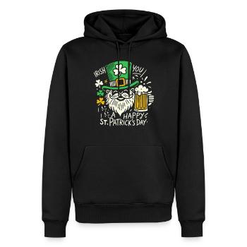 Bonne célébration de la Saint-Patrick avec les Irlandais - Sweat à capuche Premium bio Homme - noir - Devant - Nico (187cm)