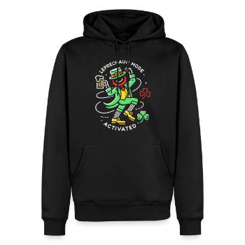 St. Patrick's Day Leprechaun Modus Aktiviert - Männer Premium Bio Hoodie - Schwarz - Vorne - Nico (187cm)