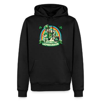 Leprechaun à temps partiel Saint-Patrick Arc-en-ciel - Sweat à capuche Premium bio Homme - noir - Devant - Nico (187cm)