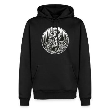 Aventure à vélo Bigfoot Mountain Bike Forest - Sweat à capuche Premium bio Homme - noir - Devant - Nico (187cm)