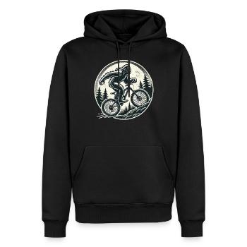 Aventure à vélo Bigfoot Mountain Bike Forest - Sweat à capuche Premium bio Homme - noir - Devant - Nico (187cm)