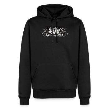 Poules de Pâques Poussins Lapins de Pâques Rétro Cottagecore - Sweat à capuche Premium bio Homme - noir - Devant - Nico (187cm)