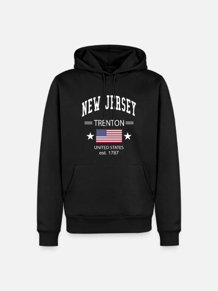 New Jersey - Men’s Premium Organic Hoodie - black