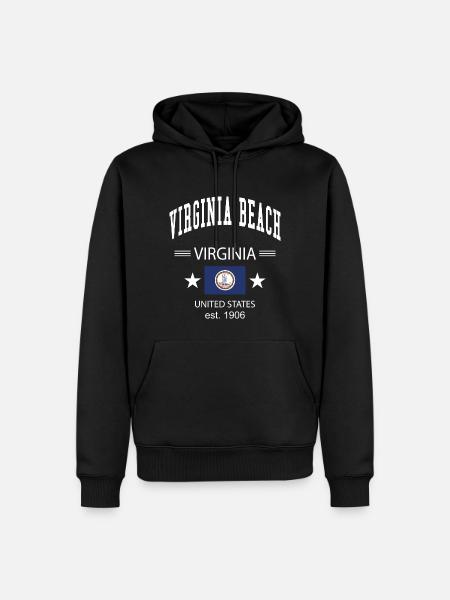 Virginia Beach - Men’s Premium Organic Hoodie - black