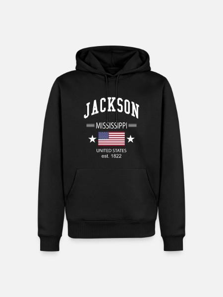 Jackson - Men’s Premium Organic Hoodie - black