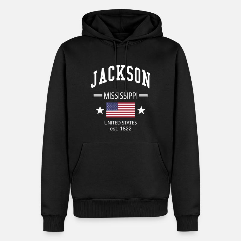 Jackson - Sweat à capuche Premium bio Homme - noir