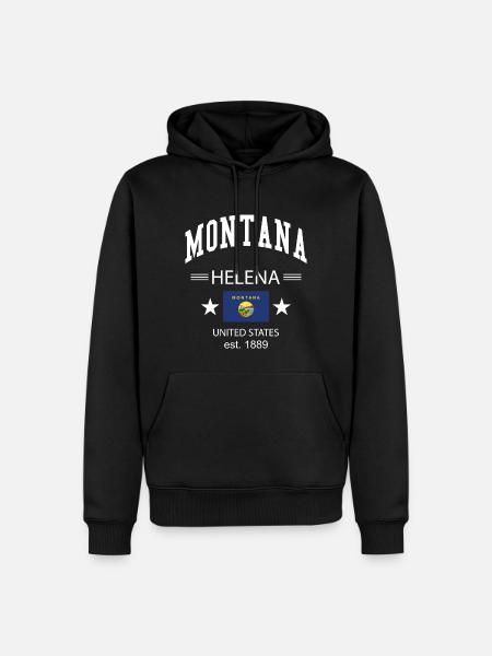 Montana - Men’s Premium Organic Hoodie - black