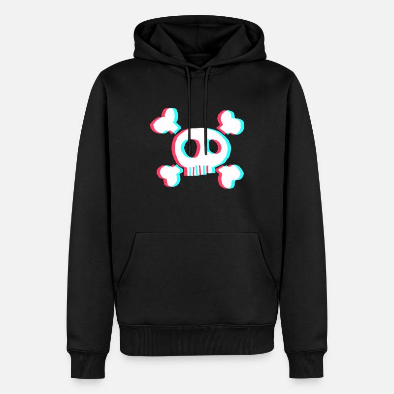 Schädel - Männer Premium Bio Hoodie - Schwarz