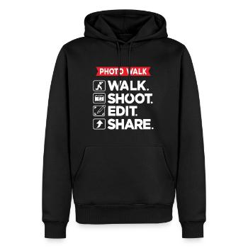 Worldwide Photowalk - Männer Premium Bio Hoodie - Schwarz - Vorne - Nico (187cm)
