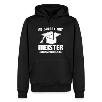 Bestandene Meisterprüfung Meistertitel Meister - Männer Premium Bio Hoodie - Schwarz - Vorne - Nico (187cm)