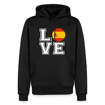 Amour Espagne / Liebe Espagne Pays Pays - Sweat à capuche Premium bio Homme - noir - Devant - Nico (187cm)