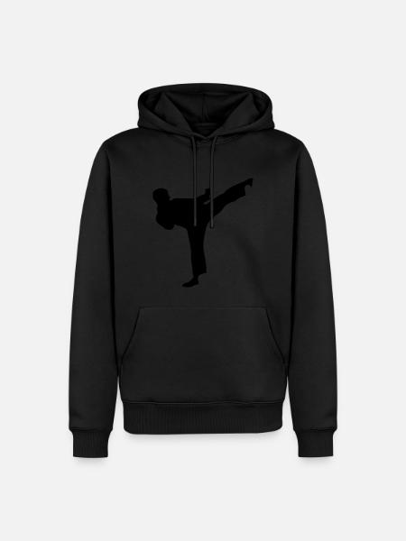 Kampfsportler 1 - Männer Premium Bio Hoodie - Schwarz