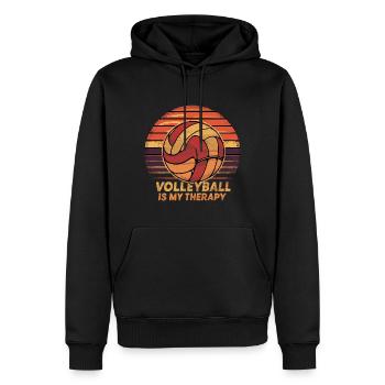 Volleyball - Männer Premium Bio Hoodie - Schwarz - Vorne - Nico (187cm)