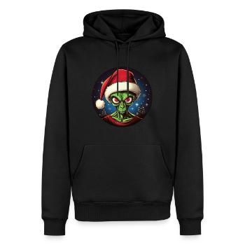 Aliens Weihnachten - Männer Premium Bio Hoodie - Schwarz - Vorne - Nico (187cm)