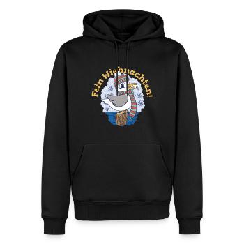 Lüttje Mööv Weihnachten Edition - Männer Premium Bio Hoodie - Schwarz - Vorne - Nico (187cm)