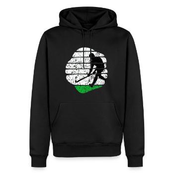 Field Hockey Artificial Grass Hockey Hockey Player Hockey - Men’s Premium Organic Hoodie - black - Front - Nico (187cm)