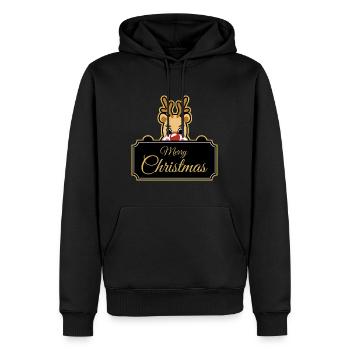 Frohe Weihnachten - Männer Premium Bio Hoodie - Schwarz - Vorne - Nico (187cm)