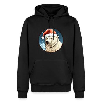 Polar Bears Christmas - Men’s Premium Organic Hoodie - black - Front - Nico (187cm)