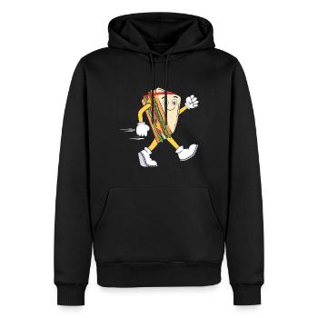 Fun Bread Sandwich Cardio Running Runners - Men’s Premium Organic Hoodie - black - Front - Nico (187cm)