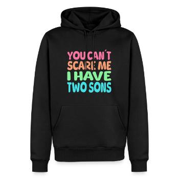 I have two sons Fun - Men’s Premium Organic Hoodie - black - Front - Nico (187cm)
