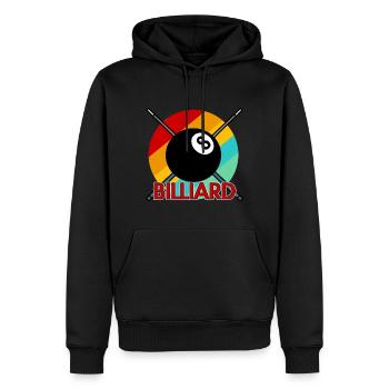 Billard Pool-Billard - Männer Premium Bio Hoodie - Schwarz - Vorne - Nico (187cm)