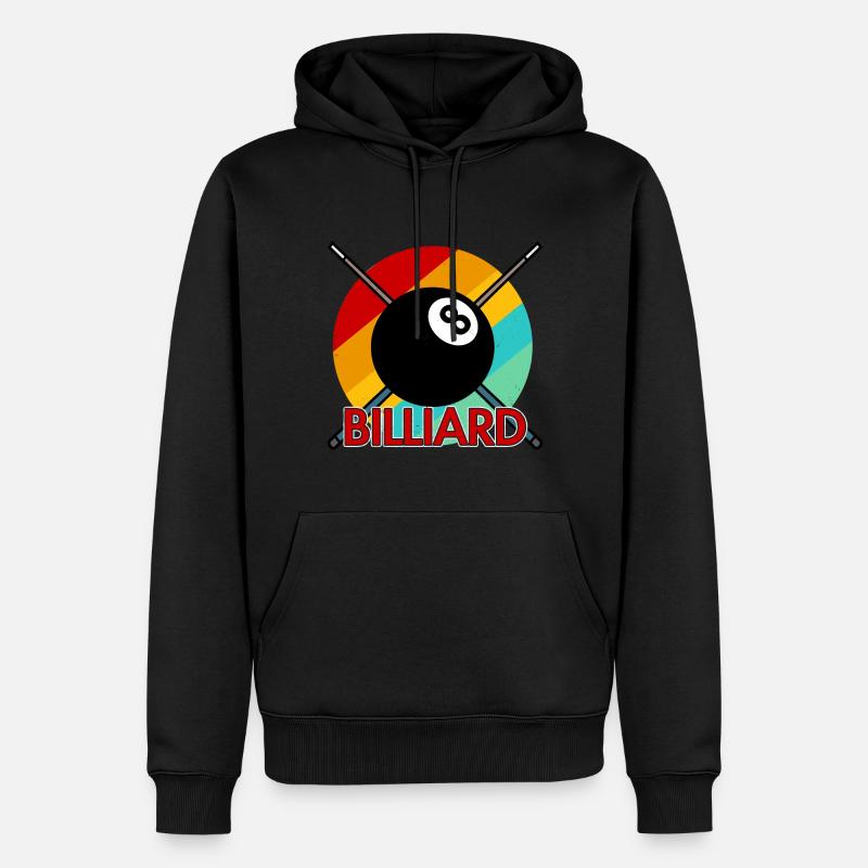 Billard Pool-Billard - Männer Premium Bio Hoodie - Schwarz