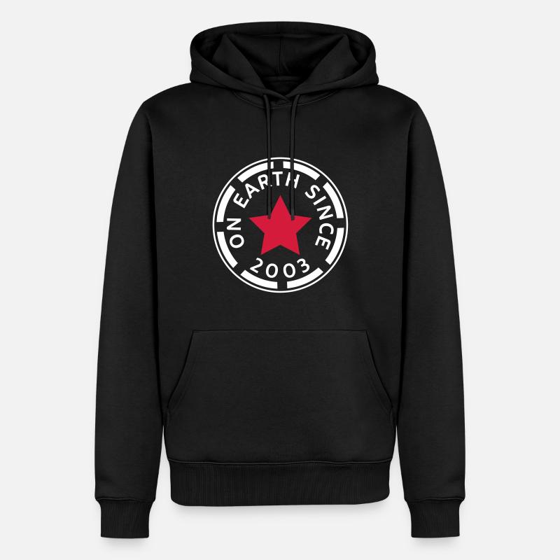 on earth since 2003 (fr) - Sweat à capuche Premium bio Homme - noir